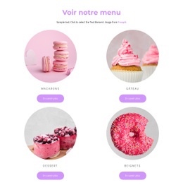 Conception Du Site Pour Afficher Toutes Les Positions Du Menu