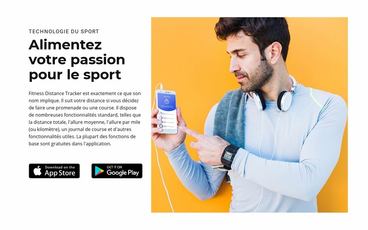 Alimentez votre passion pour le sport Créateur de site Web HTML