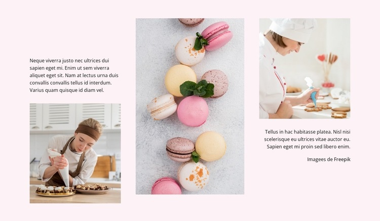 Maîtres des macarons Modèles de constructeur de sites Web