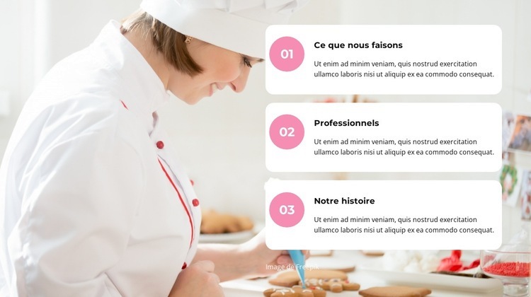 Idées de chefs Créateur de site Web HTML