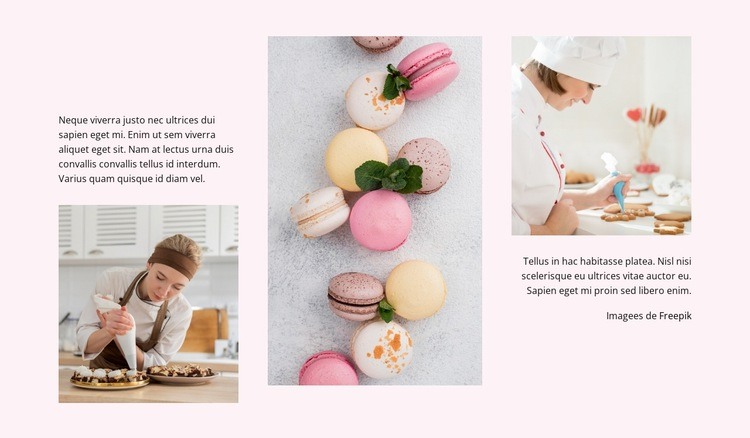 Maîtres des macarons Page de destination