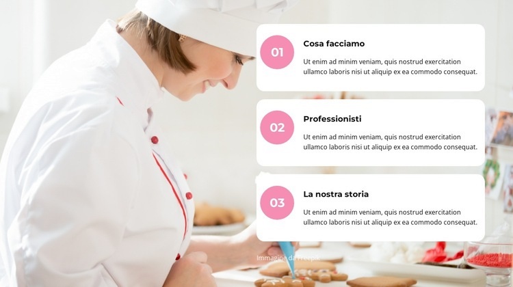 Le idee degli chef Mockup del sito web