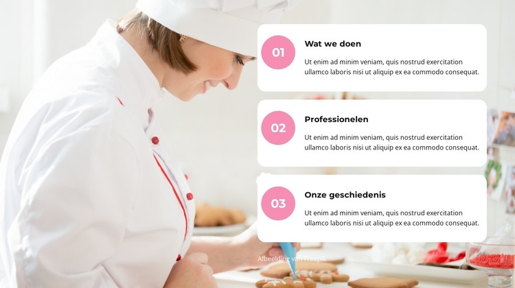 Ideeën van chef-koks HTML-sjabloon