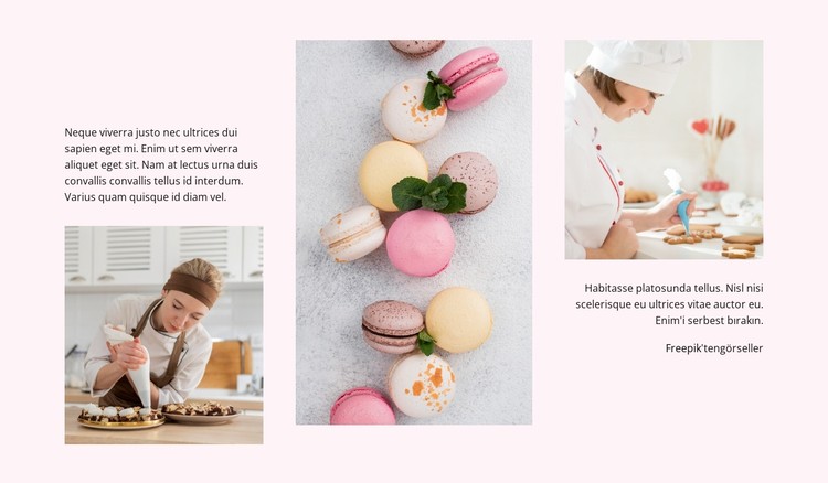 Macaroons ustaları CSS Şablonu