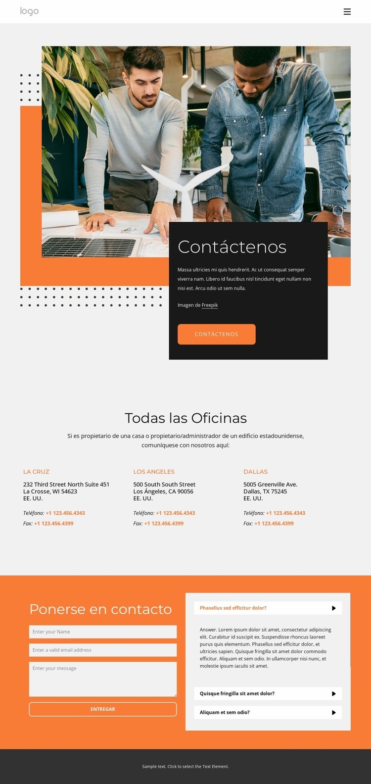 Somos instaladores profesionales de paneles solares. Plantilla HTML5