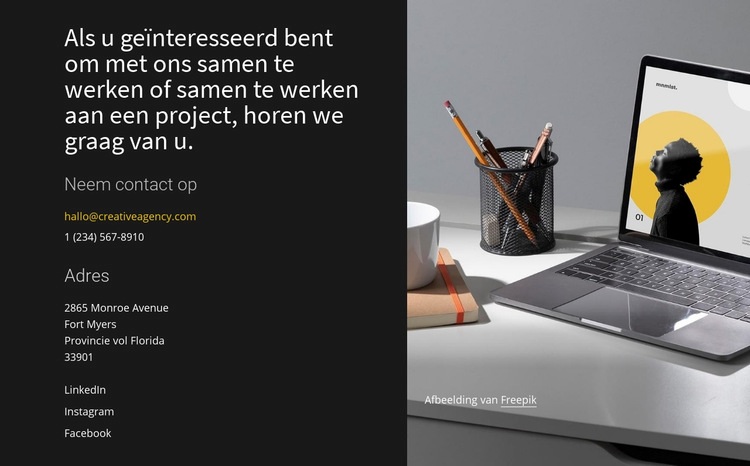 Ontdek onze adviesdiensten Html Website Builder