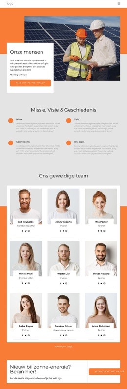 Gekwalificeerde Zonne-Professionals - Professionele HTML5-Sjabloon