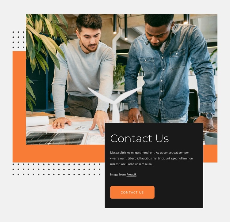 Contact a solar panel company Website Builder Templates