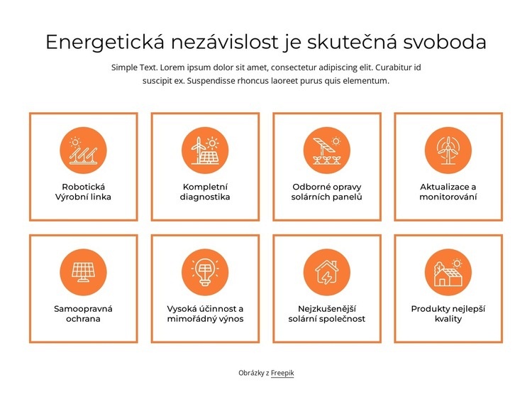 Energetická nezávislost Téma WordPress