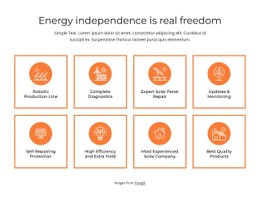 Energy Independence CSS Grid Template