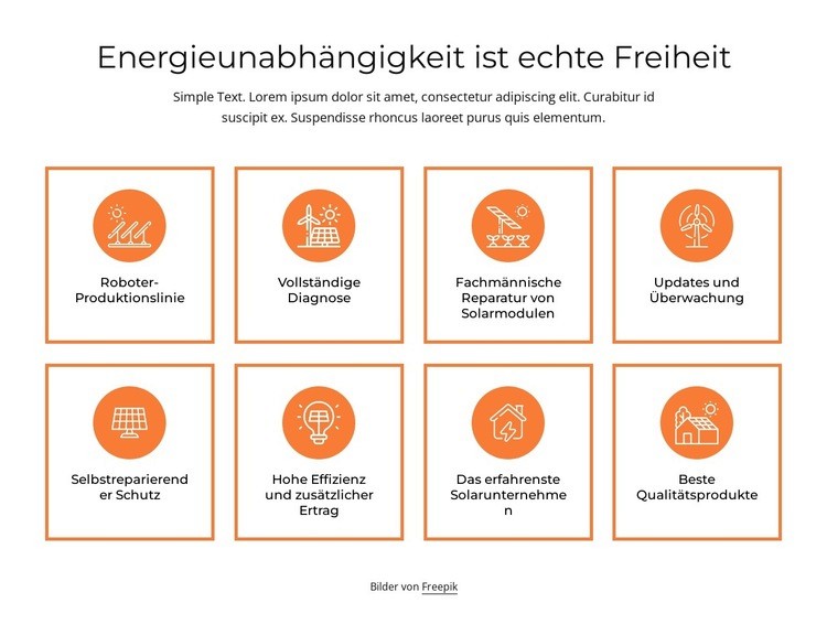 Energieunabhängigkeit HTML Website Builder