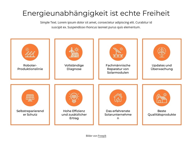 Energieunabhängigkeit WordPress-Theme