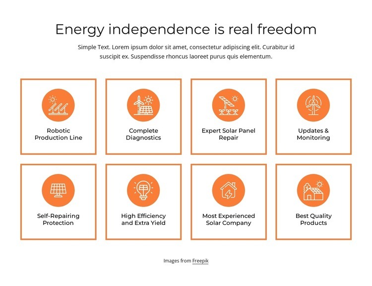 Energy independence Elementor Template Alternative