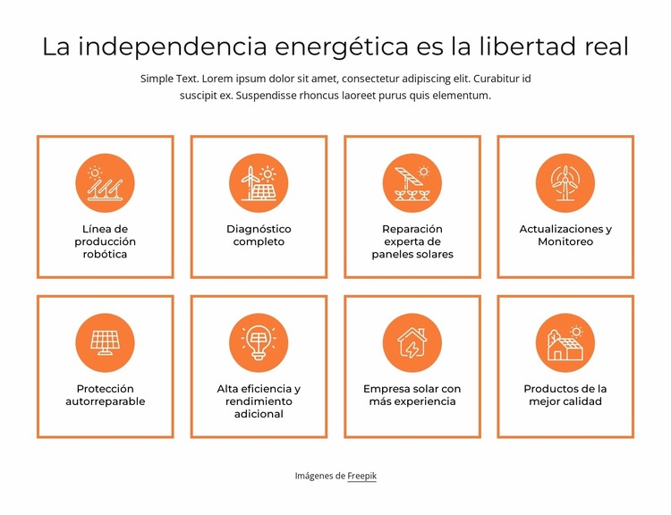 Independencia energética Plantilla Joomla