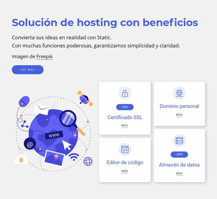 Soluciones de hospedaje Plantilla Joomla