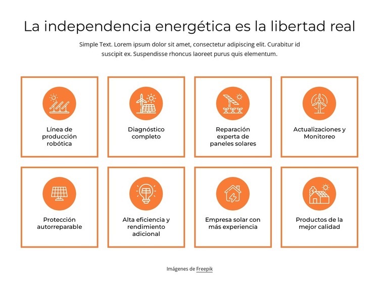 Independencia energética Plantilla