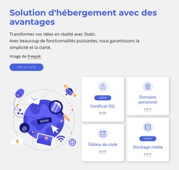 Solutions D'Hébergement - Free HTML Website Builder