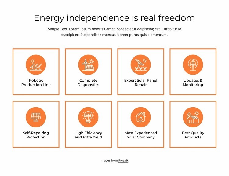 Energy independence Homepage Design