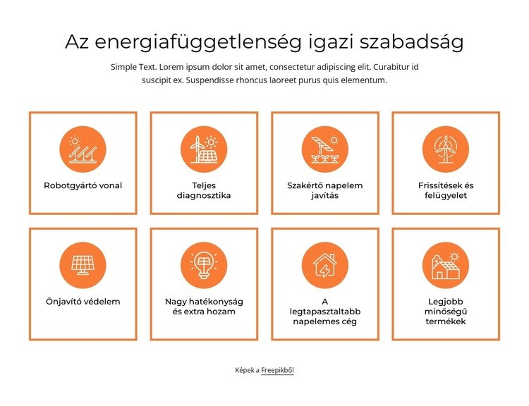 Energiafüggetlenség HTML Sablon