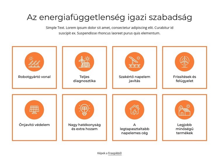 Energiafüggetlenség Weboldal tervezés