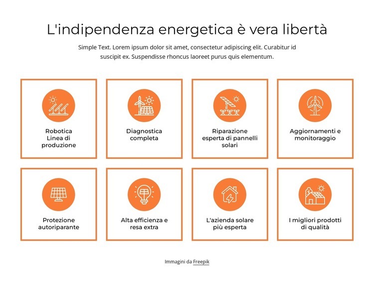 Autonomia energetica Costruttore di siti web HTML