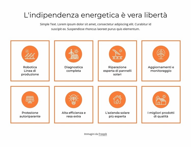 Autonomia energetica Modelli di Website Builder