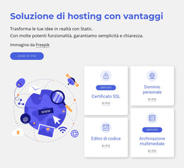 Sito HTML Per Soluzioni Di Hosting