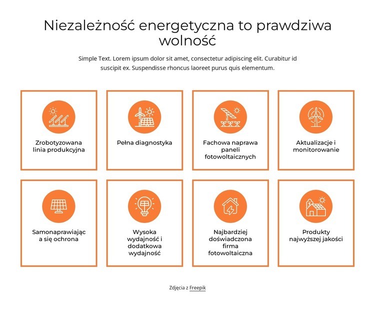 Niezależność energetyczna Szablon HTML5