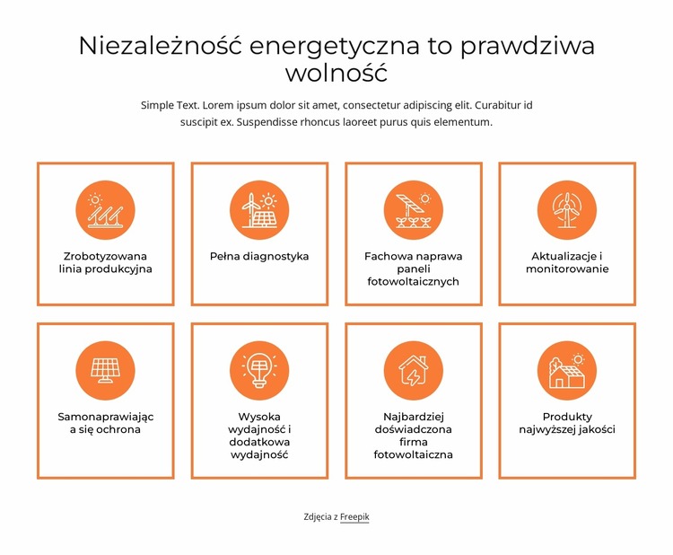 Niezależność energetyczna Szablon Joomla