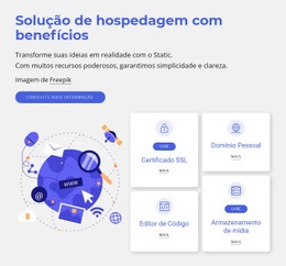 Web Design Incrível Para Soluções De Hospedagem