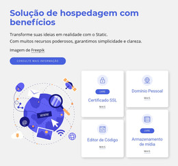 Site HTML Para Soluções De Hospedagem