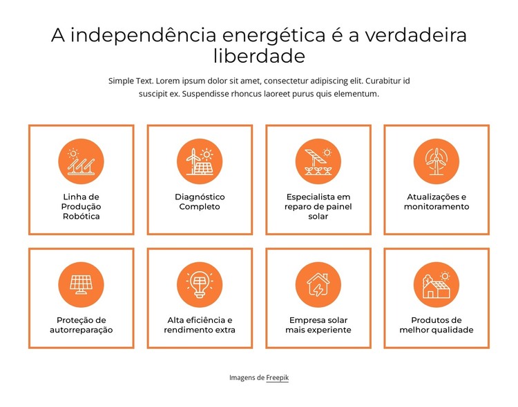Independência energética Modelo HTML