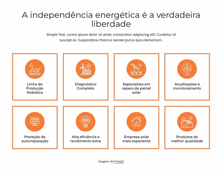Independência energética Template Joomla