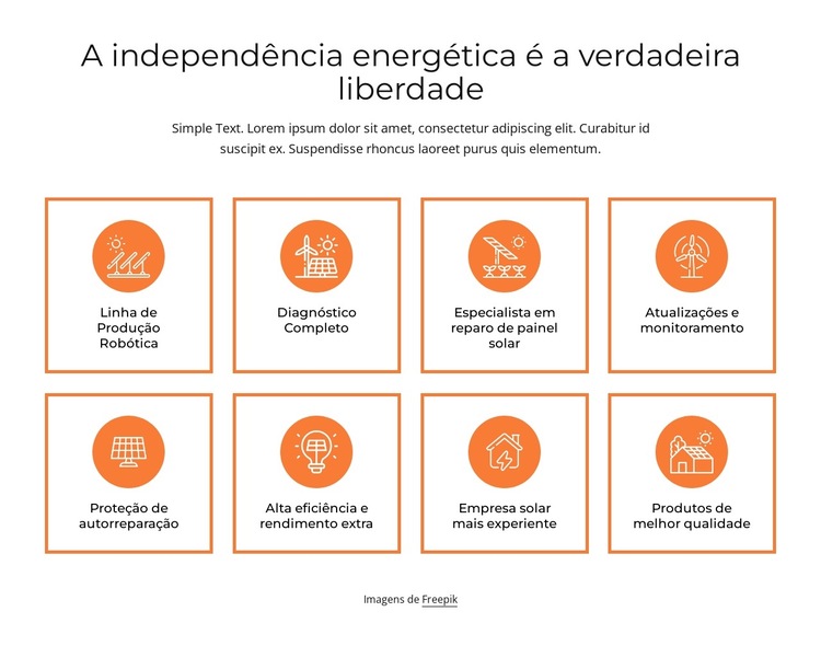 Independência energética Modelo de site