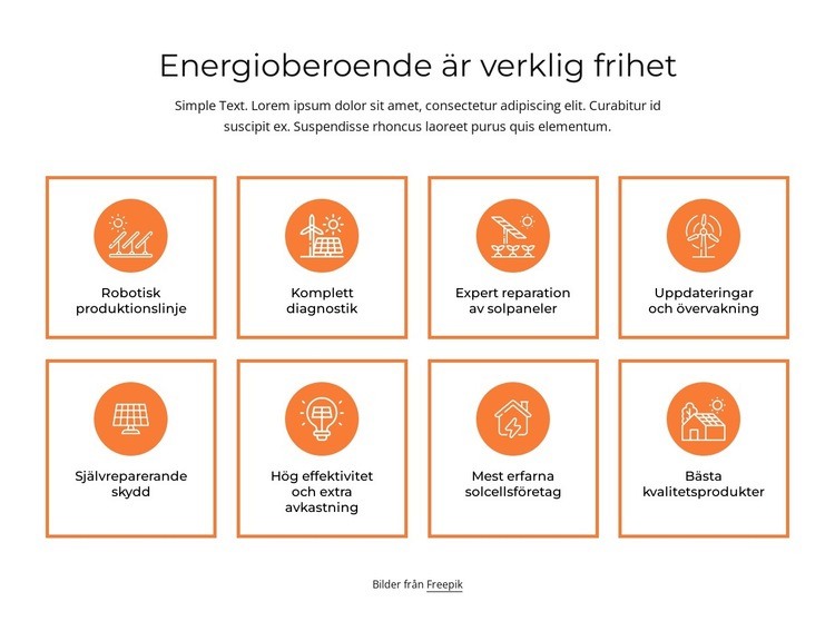 Energioberoende Webbplats mall