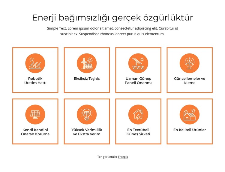 Enerji bağımsızlığı HTML Şablonu