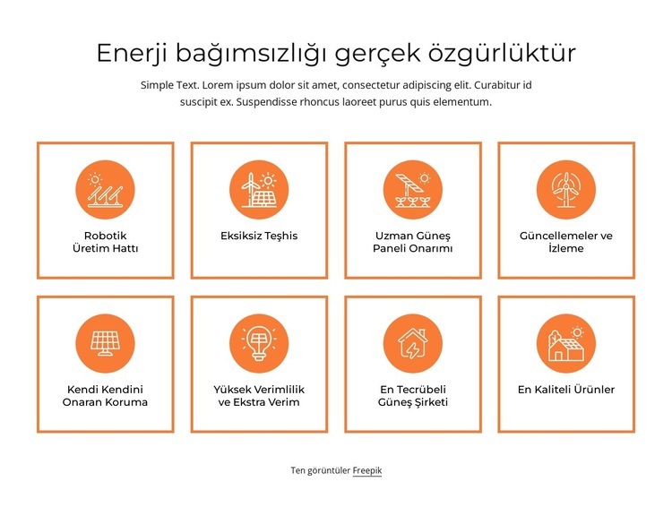 Enerji bağımsızlığı Web sitesi tasarımı