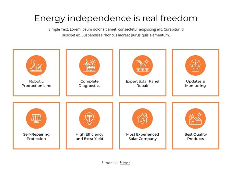 Energy independence Web Design
