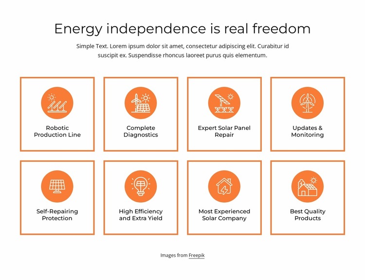 Energy independence Website Builder Templates