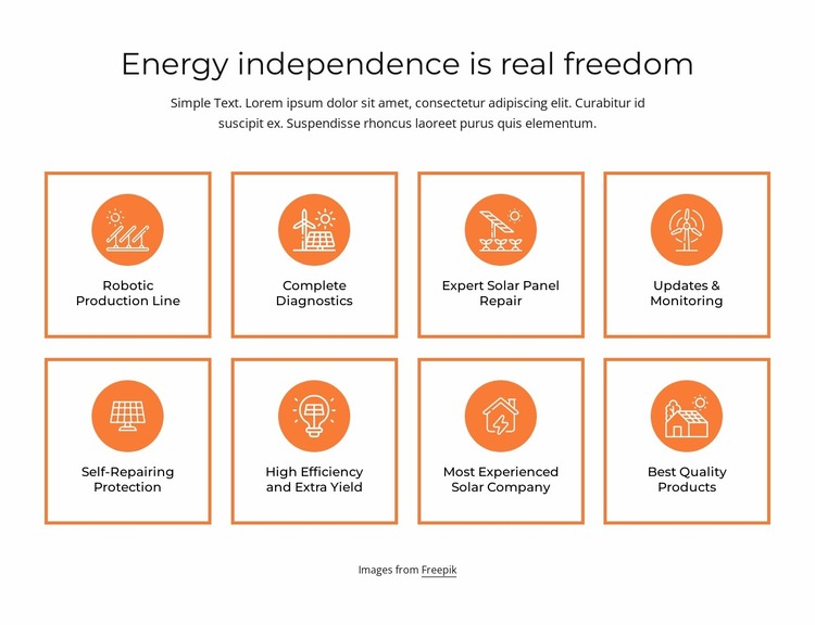 Energy independence Website Mockup