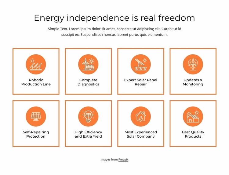 Energy independence Landing Page