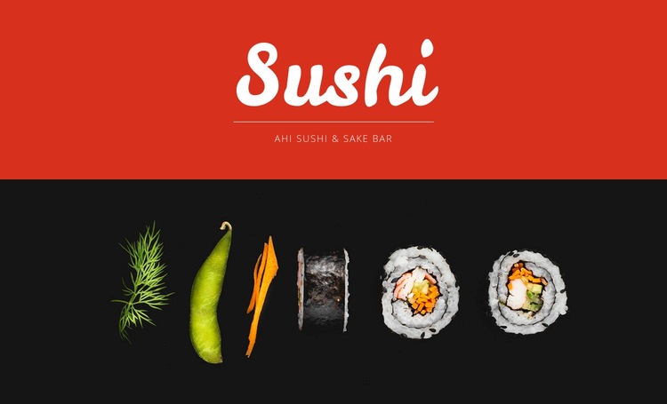 Sushi Eine Seitenvorlage