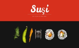 Suşi - Tek Sayfalık Web Sitesi Şablonu
