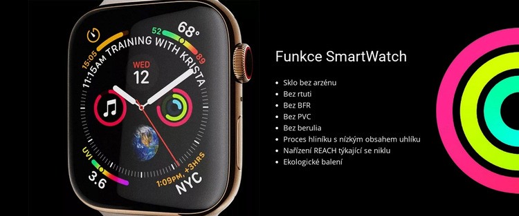 Funkce SmartWatch Šablona HTML