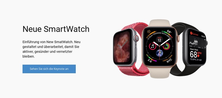 Neue SmartWatch Eine Seitenvorlage