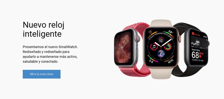 Nuevo reloj inteligente Diseño de páginas web