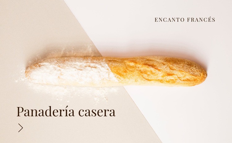 Panadería casera Maqueta de sitio web