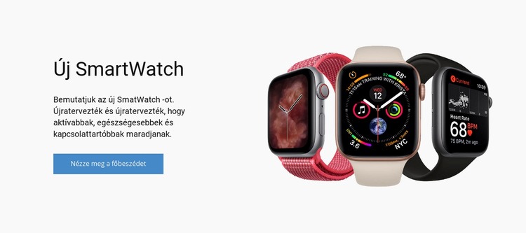 Új SmartWatch Weboldal tervezés