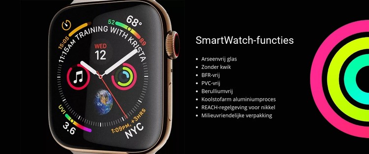 SmartWatch-functies CSS-sjabloon