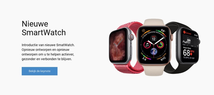 Nieuwe SmartWatch Website mockup